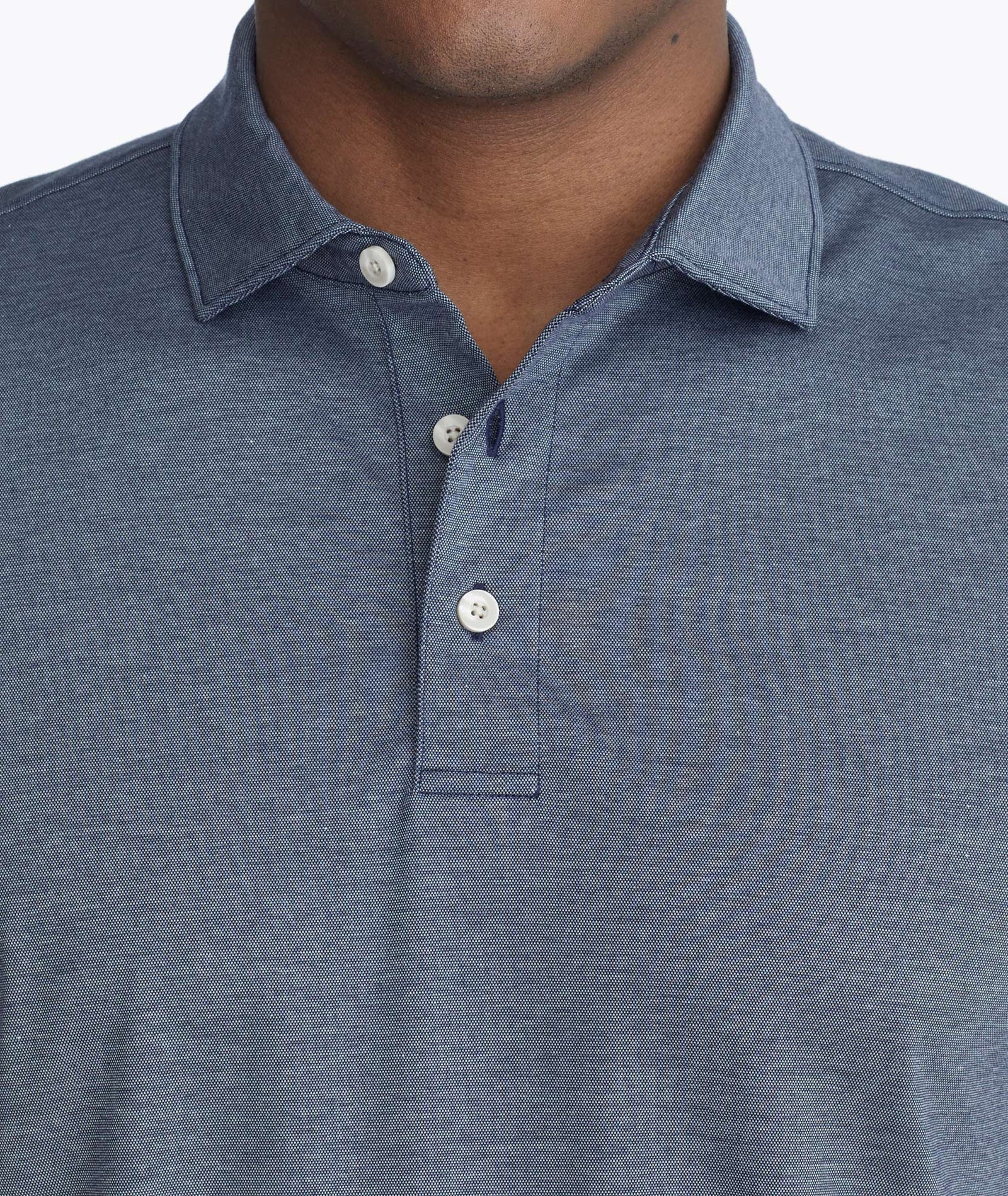 Luxe Wrinkle-Free Pique Polo Blue | UNTUCKit
