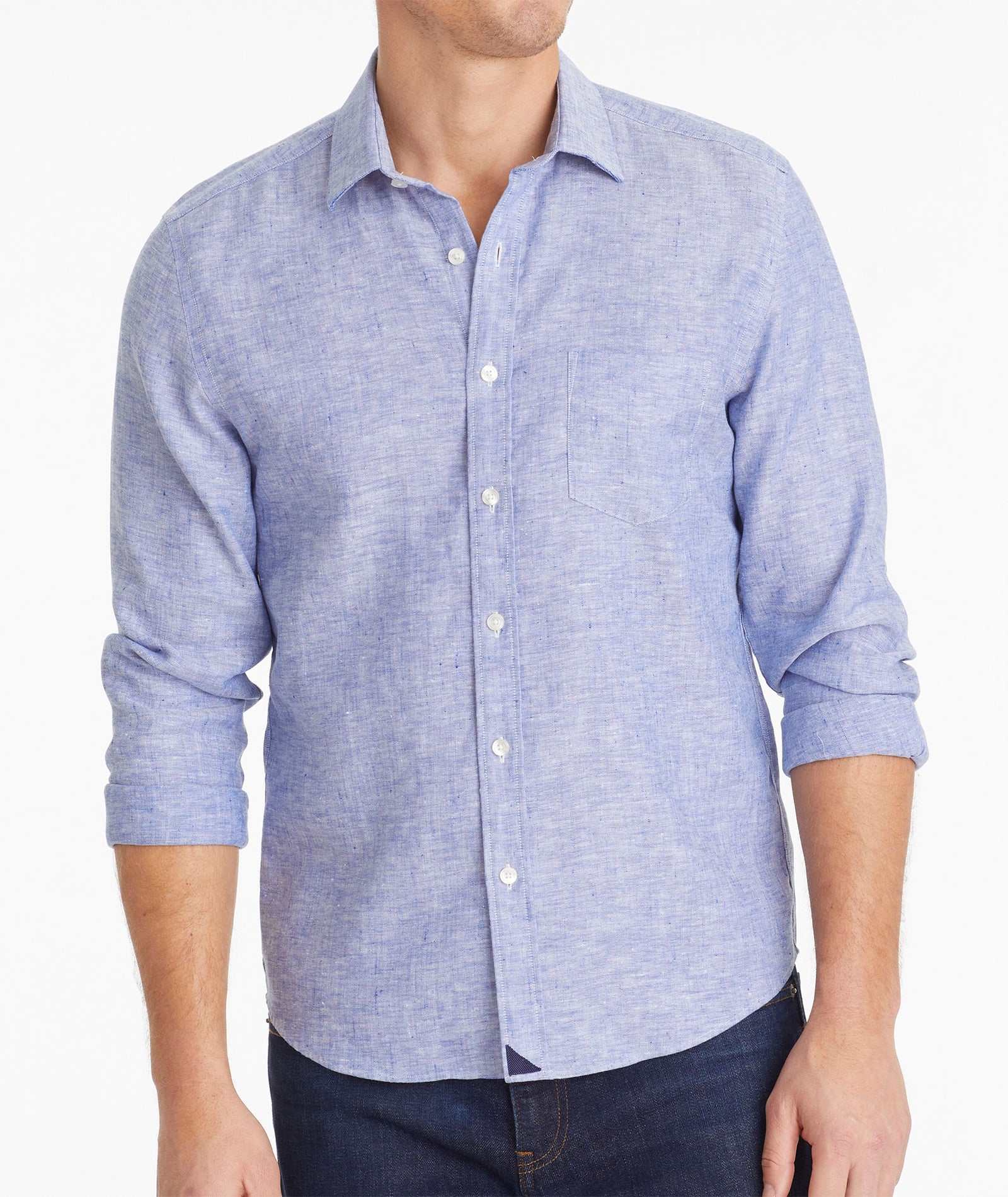 Wrinkle-Resistant Linen Vin Santo Shirt Blue | UNTUCKit