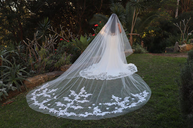white cathedral veil