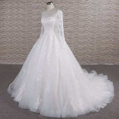 long sleeve ballgown wedding dress