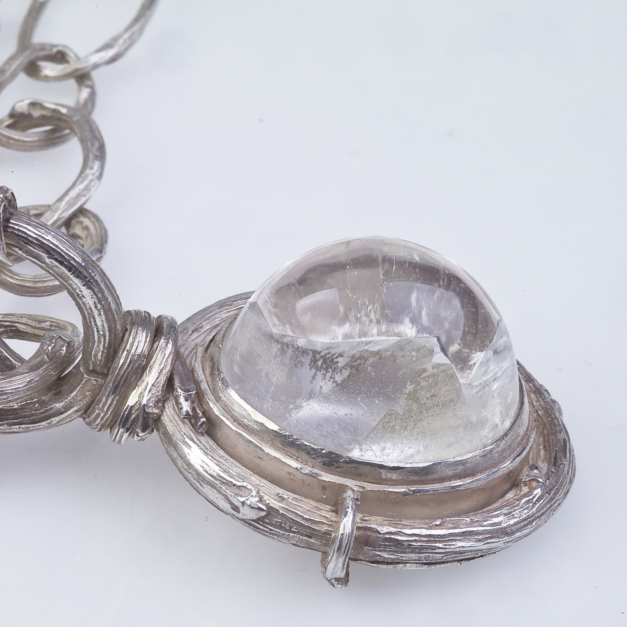 Custom Rustic Branch and Quartz Necklace