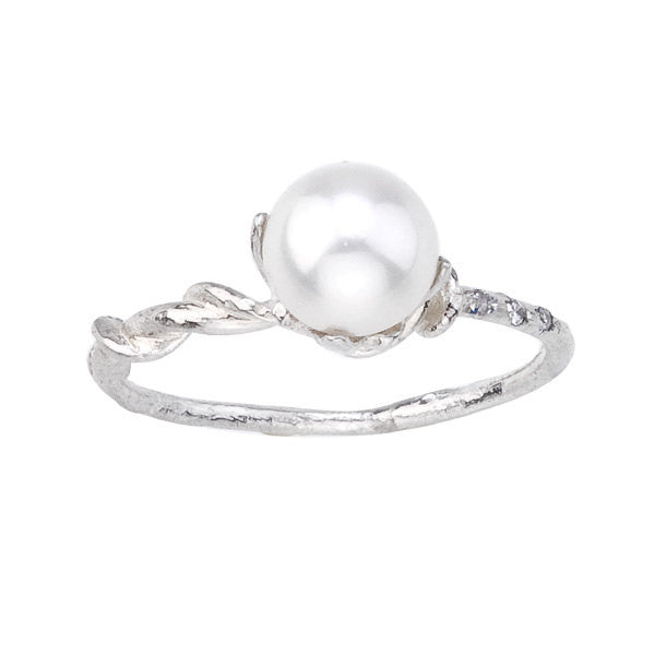 Vine and Pearl Gold Ring