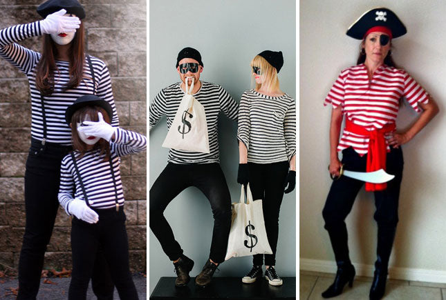 black and white striped costume ideas