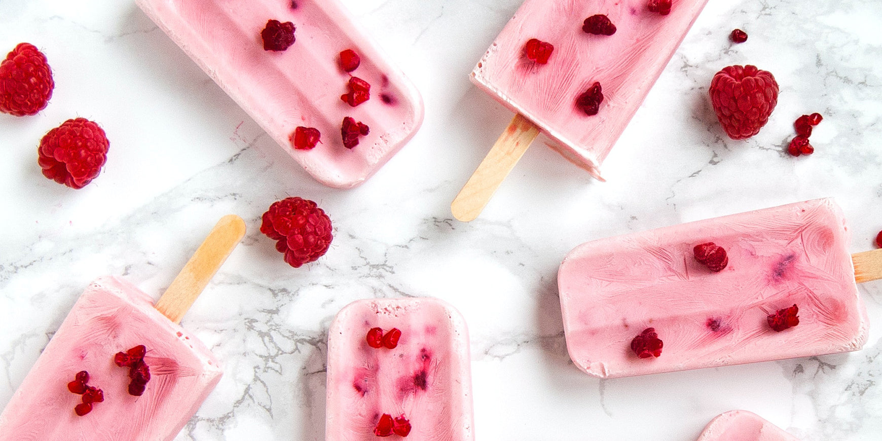 Red berry ice lollies