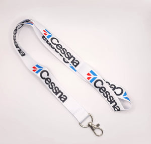 Cessna Logo Black/White Lanyard - Liberty Aviation Museum PX