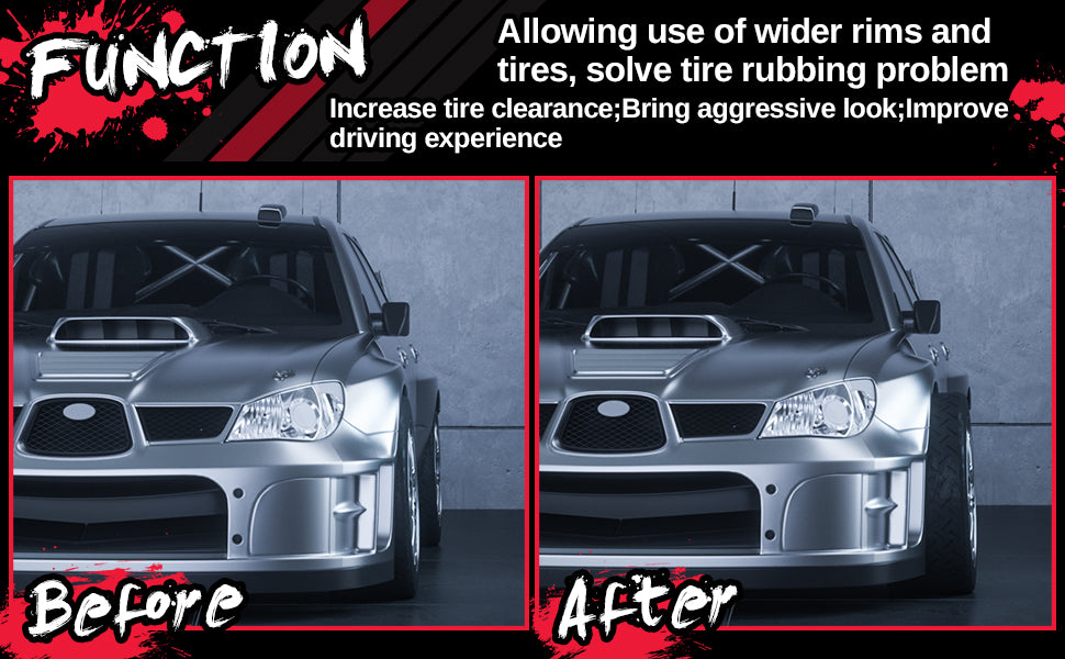 Infiniti-Wheel Spacer before and after