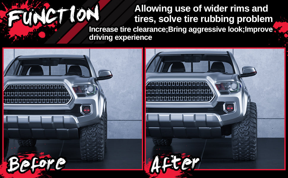 Toyota-Wheel Spacer before and after