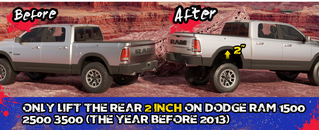 Ram-Leveling Lift Kits befor and after
