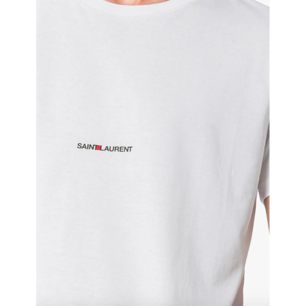 saint laurent logo t shirt women's