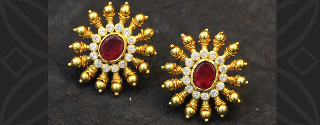 Buy Kundan Necklace Earrings Set Synthetic Red Coral Beads Online in India   Etsy