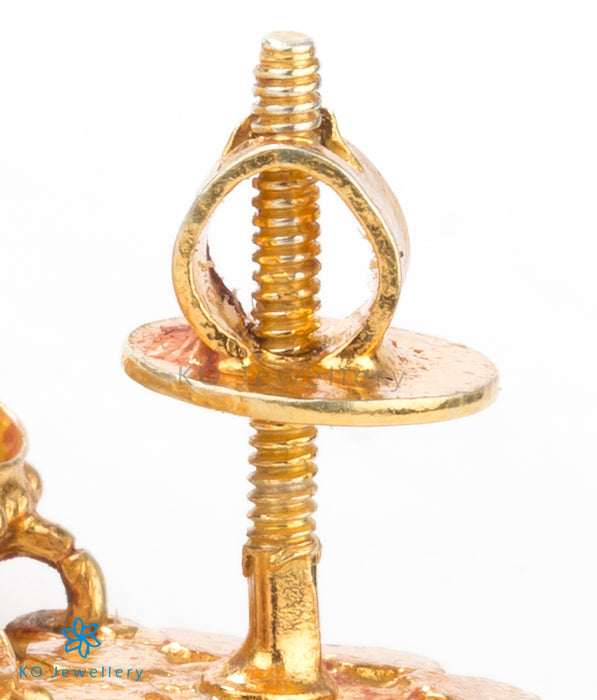 lightweight temple jewellery earrings with Bombay screw