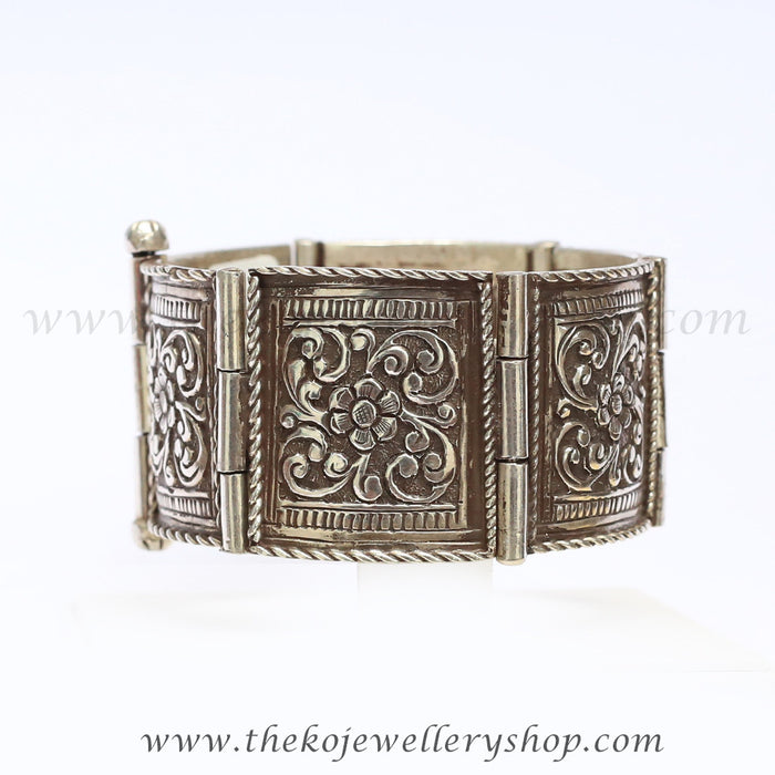 The Kamya Silver Engraved Bracelet — KO Jewellery