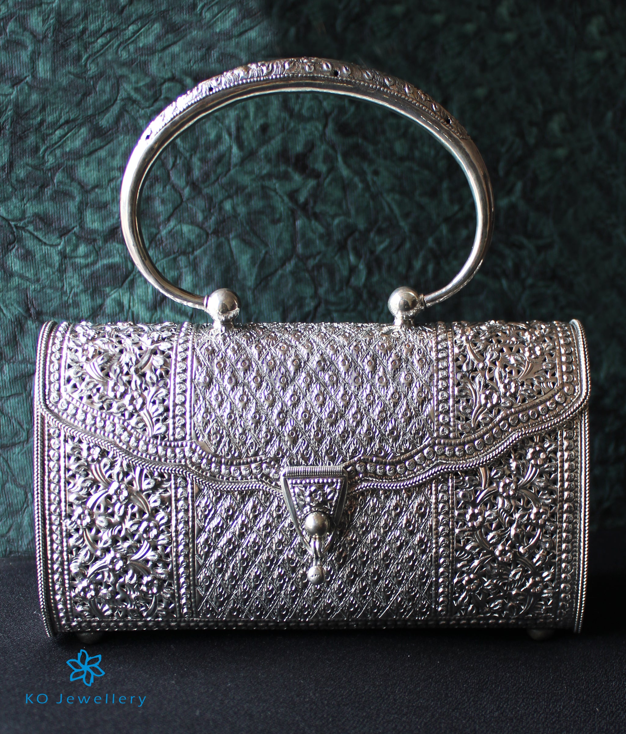 pure silver clutch purse