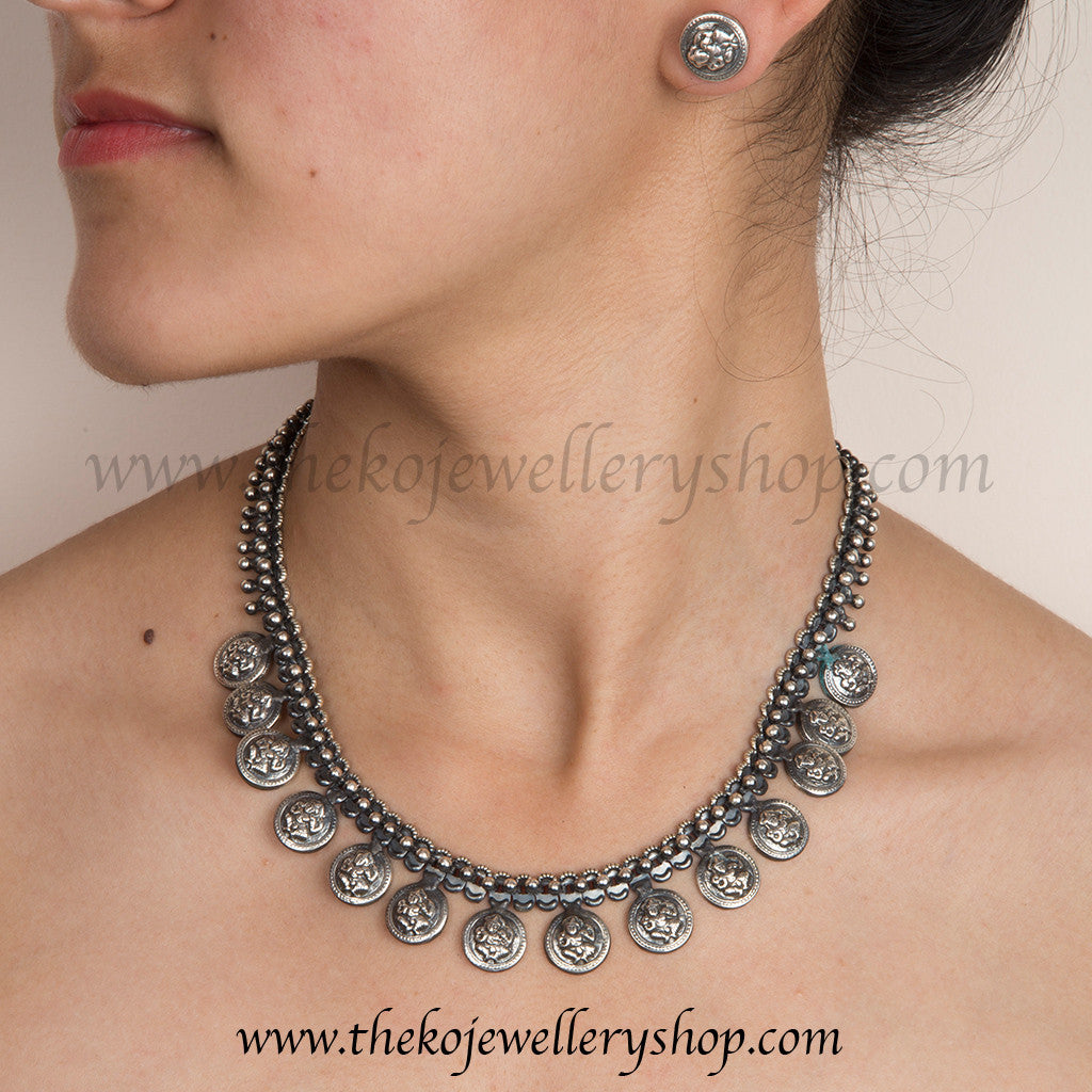 The Yakshi Antique Silver Necklace - KO 