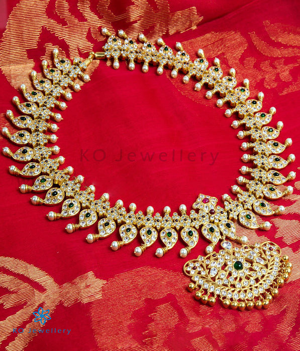 The Bridal Pearl Manga Malai Silver Necklace - buy temple Jewellery ...