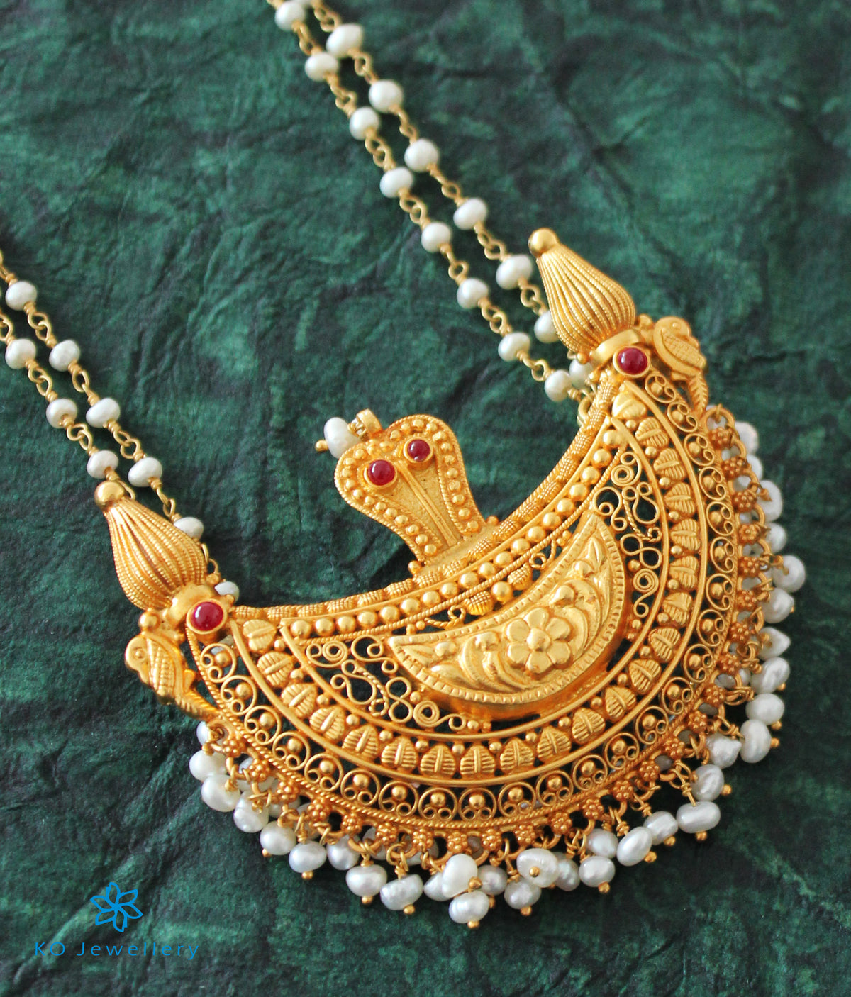 The Viloma Kokkethathi Silver Pearl Necklace-Buy Online. — KO Jewellery