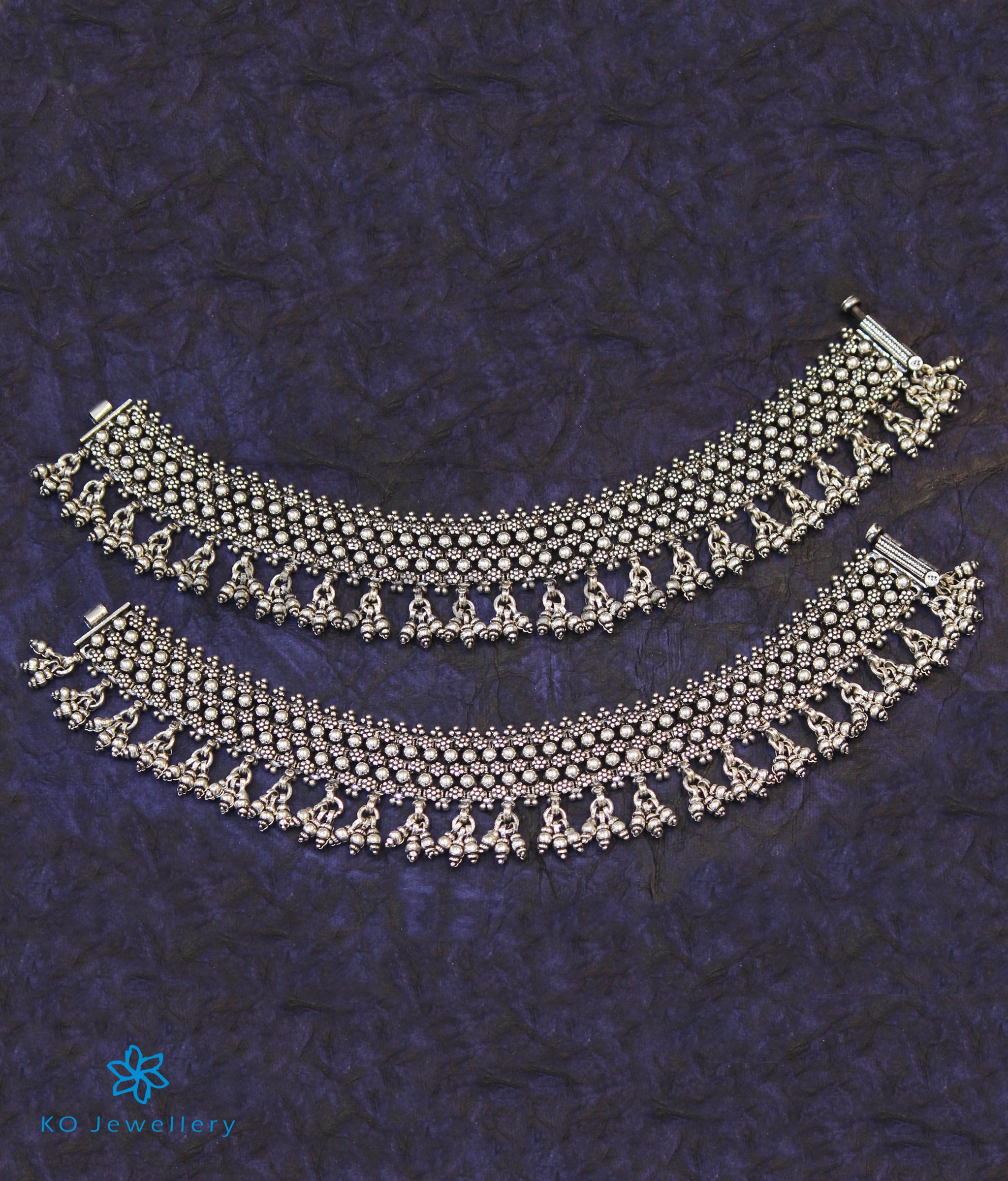silver payal for bride