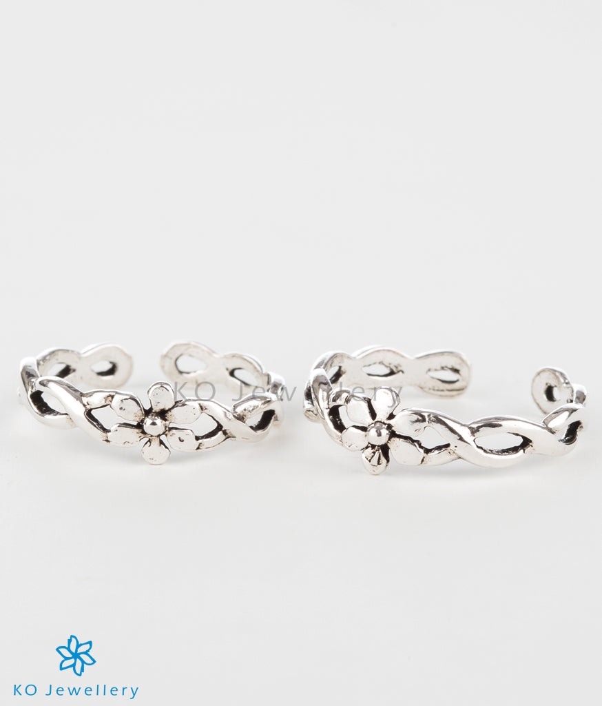 The Parijat 92.5 sterling Silver Toe-Rings — KO Jewellery