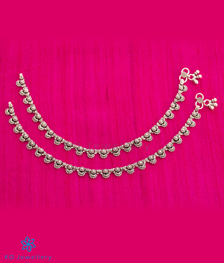 silver anklets designs