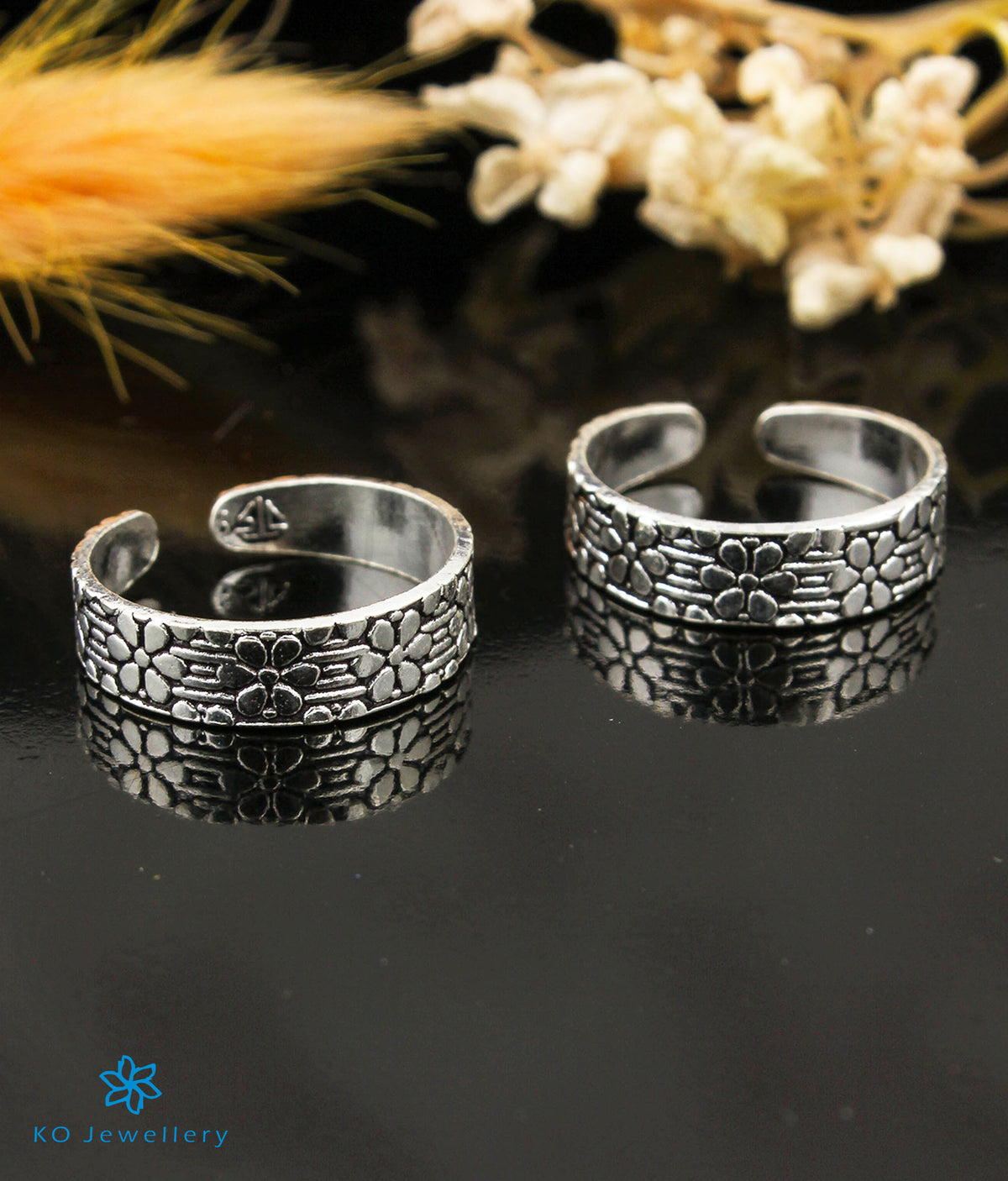 The Jia Silver Toe-Rings -Buy Pure Silver Toe rings Online — KO ...