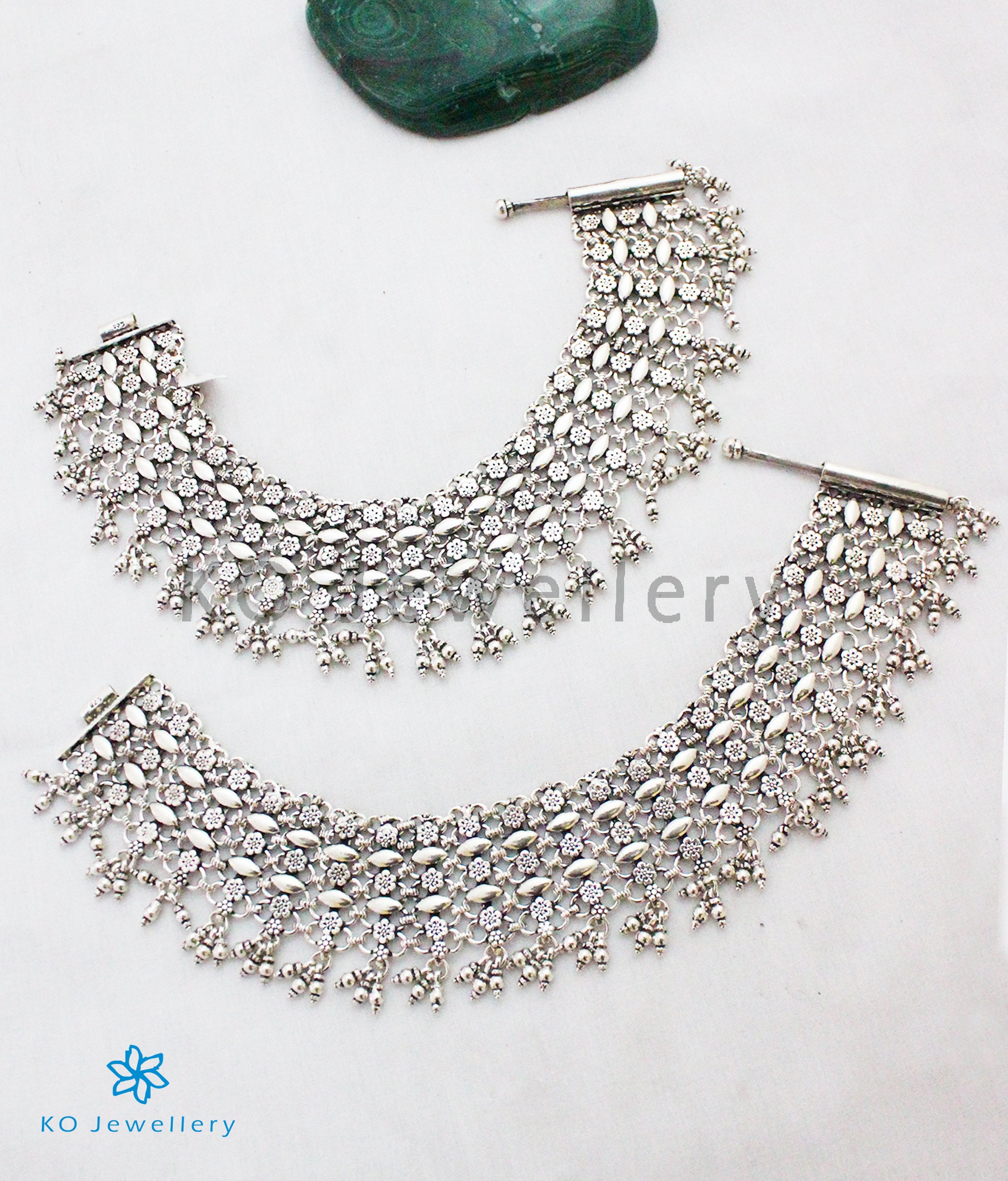 bridal silver payal