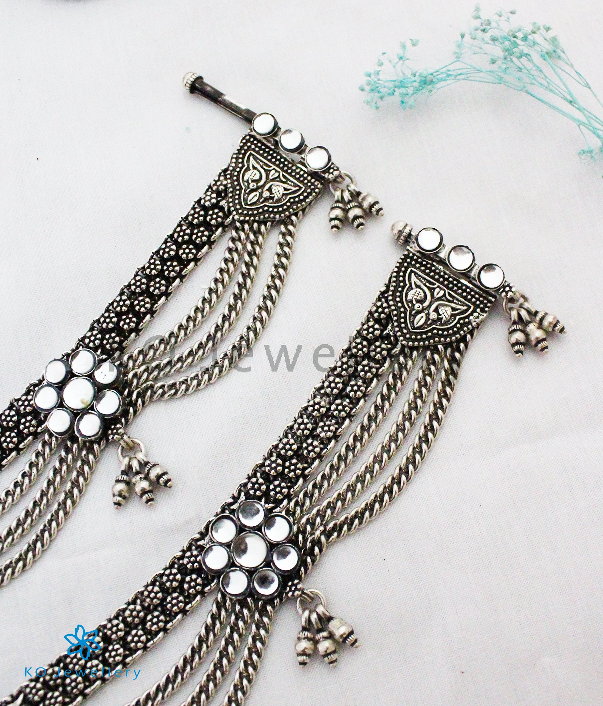 bridal silver payal