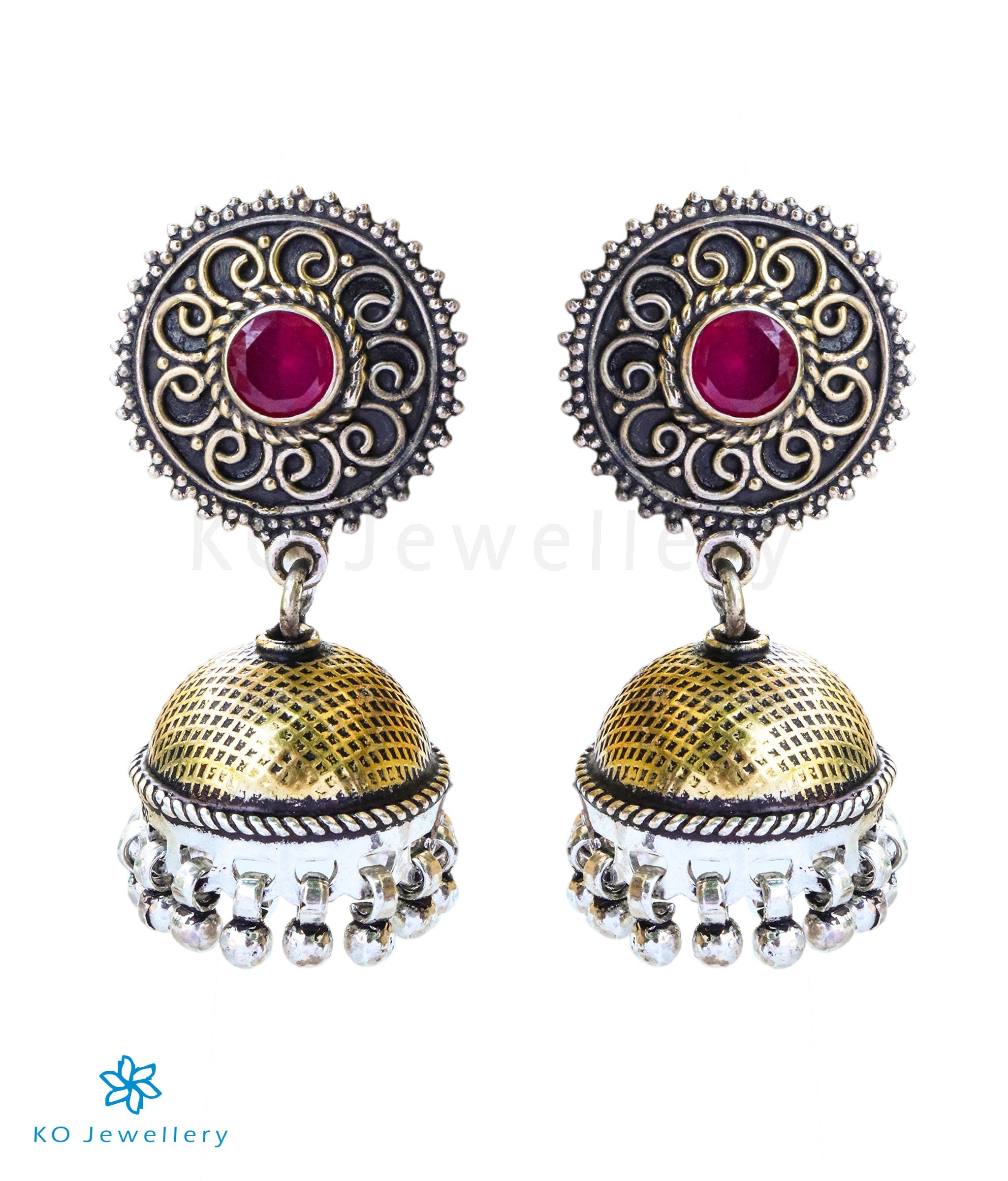 Silver jhumkas online shopping India - Silver jewellers since 1995 — KO ...