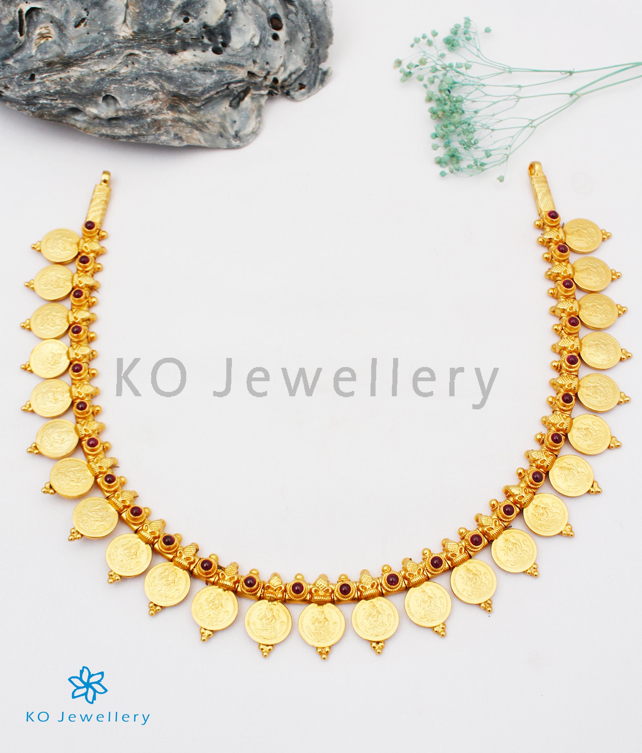The Sindhuja Silver Kasu-mala Necklace 