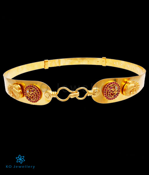 The Shringara Silver Oddiyanam Waist belt (Plain/Bright Silver)