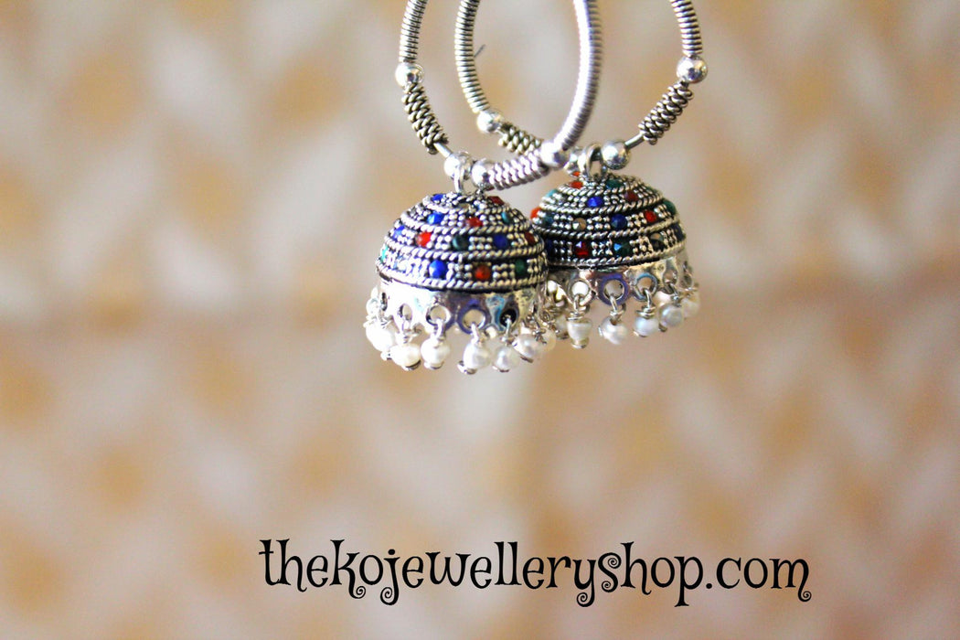 The Vividha Silver Bali-Earring - KO Jewellery