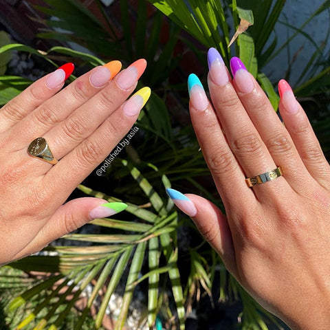 Rainbow nail art for PRIDE - better late than never! : r/NailArt