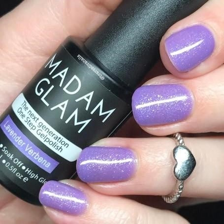 madam glam, gel, purple, lavender