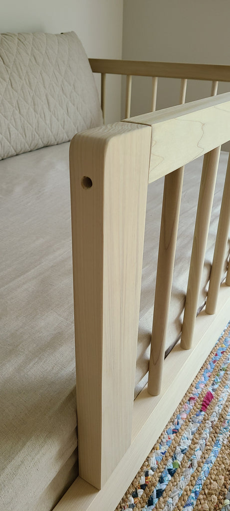 montessori floor bed with rails