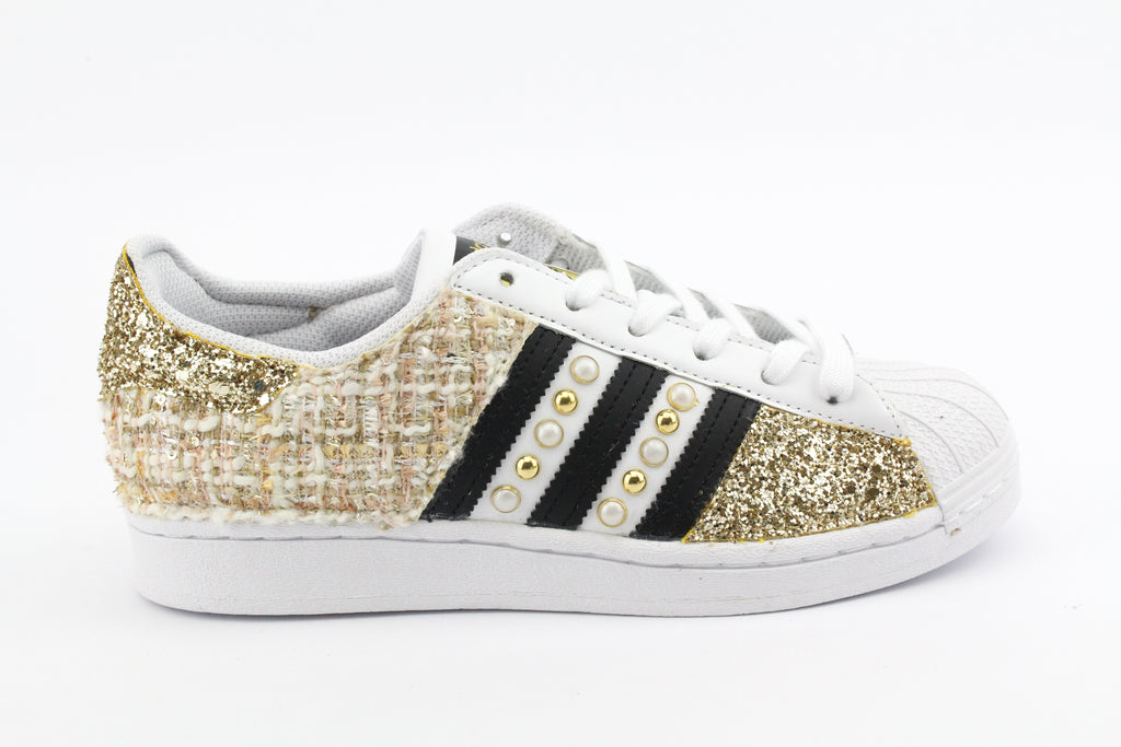 Adidas Superstar Gold Tweed &amp; Studs – Ballo Sola