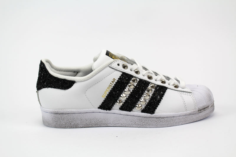 adidas superstar glitter black