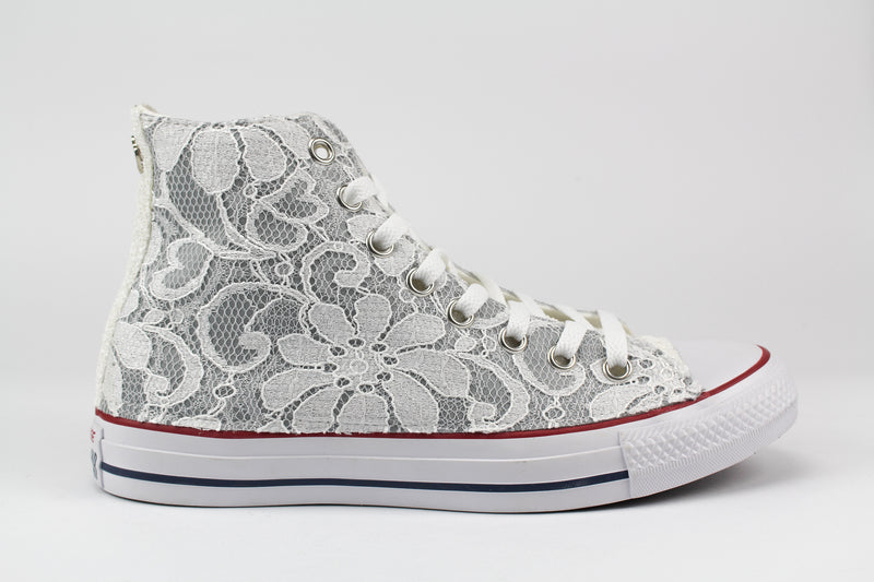 converse pizzo bianche