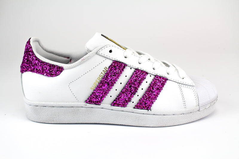 Adidas Superstar Personalizzate Fucsia Glitter – Ballo Da Sola
