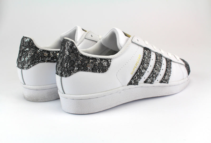 Adidas Superstar Personalizzate Punta Pizzo Black Glitter – Ballo Da Sola