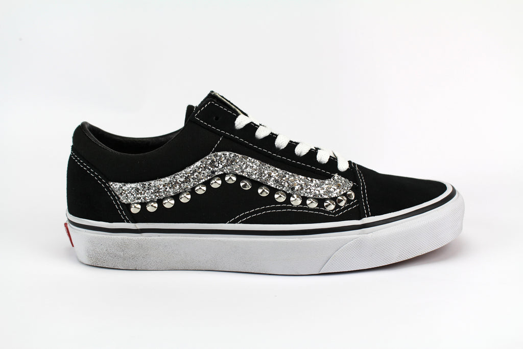 vans glitter argento