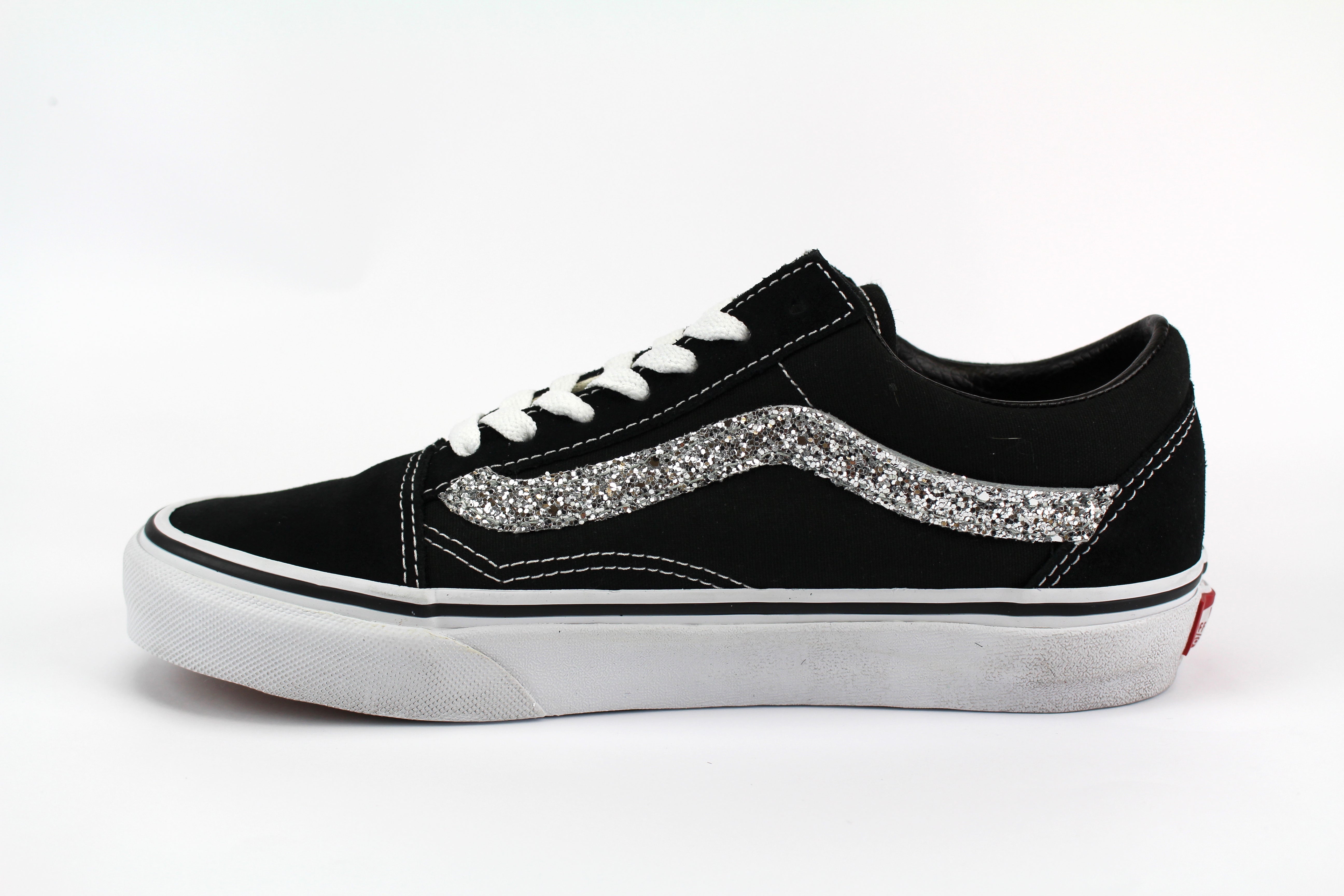 vans nere brillantinate