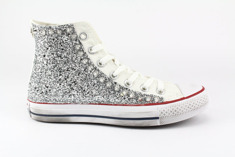 converse bianche con borchie vendita