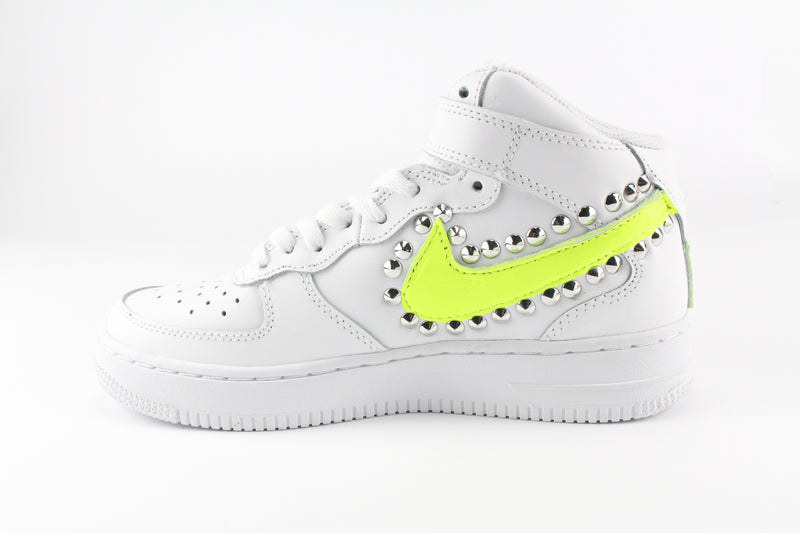 Nike Air Force 1 '07 Mid Yellow Fluo \u0026 Borchie – Ballo Da Sola