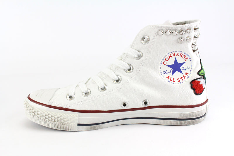 converse bianche ricamate prezzo wind