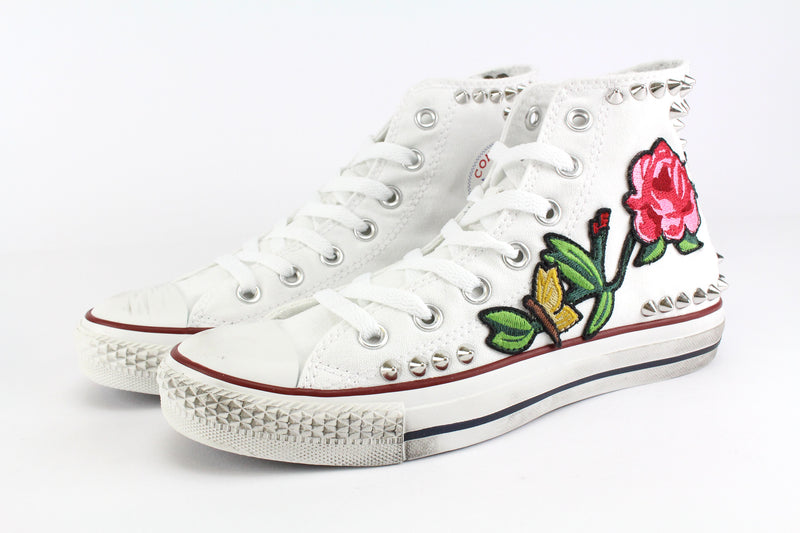 Converse All Star White Ricami \u0026 Borchie – Ballo Da Sola