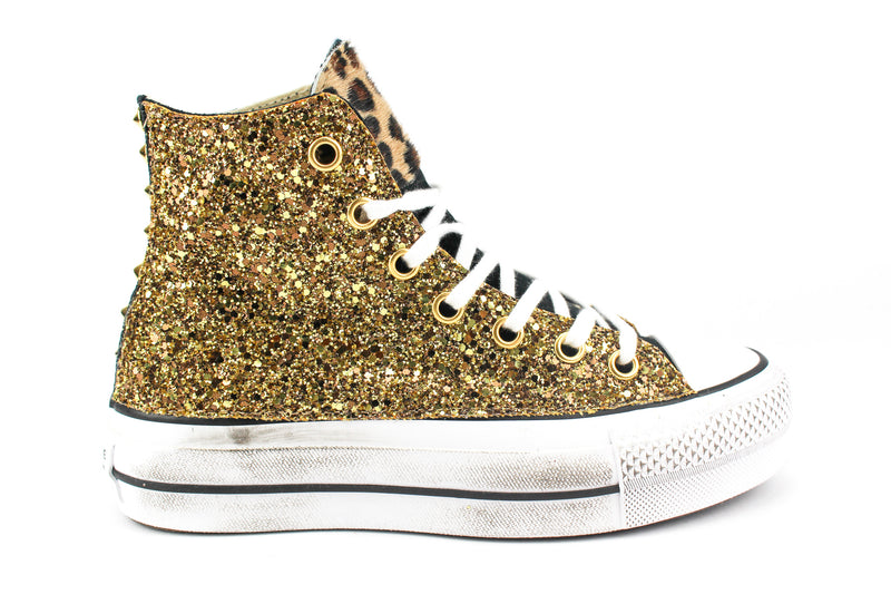 converse total black gold