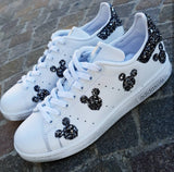 Adidas Stan Smith Personalizzate Topolini Black Silver Glitter – Ballo Da  Sola
