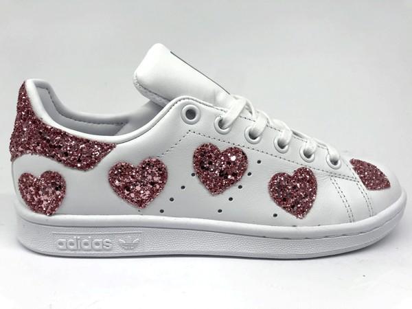 Adidas Stan Smith cuori glitter rosa – Ballo Da Sola