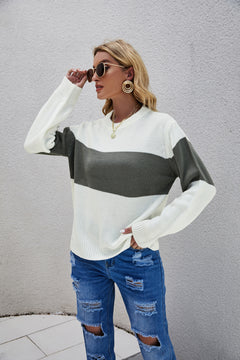 Single Stripe Pullover Sweater
