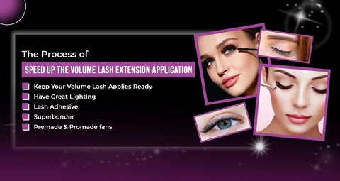 Volume lash Extensions Application