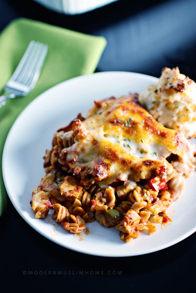 Crazy Good Cheesy Chicken Pasta | ModernMuslimHome.com 